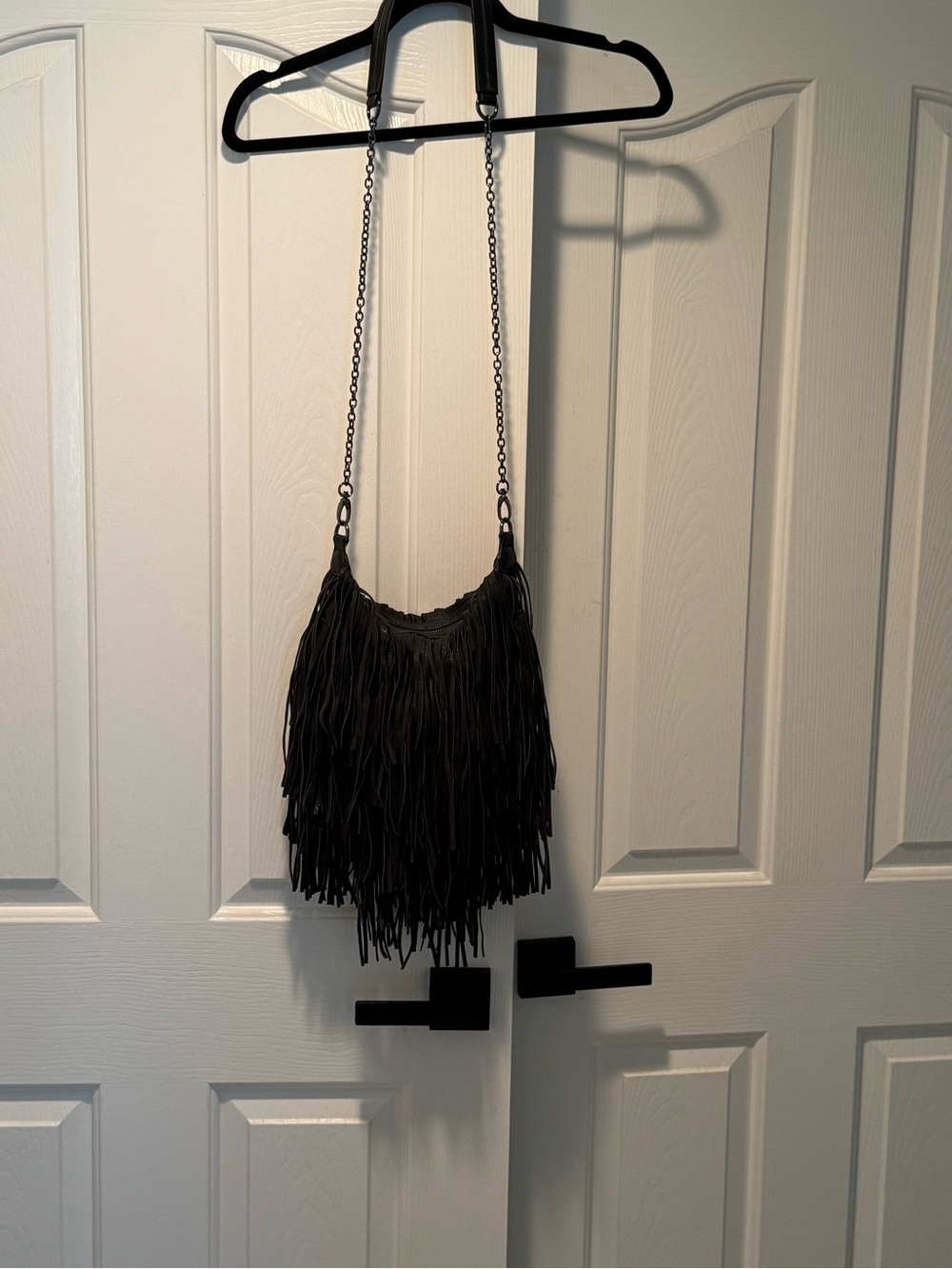 Steve Madden Fringe Crossbody Shoulder Bag - Black